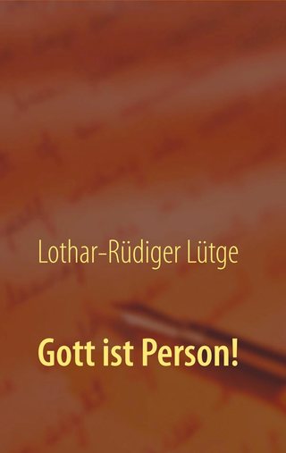 Cover: Gott ist Person!